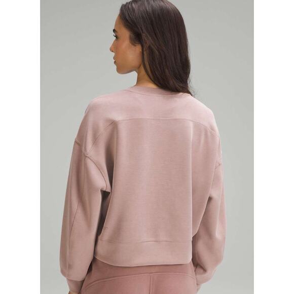 Lululemon Perfectly Oversized Cropped Crew Softstreme Sweatshirt TwilightRose 10 - Picture 2 of 9